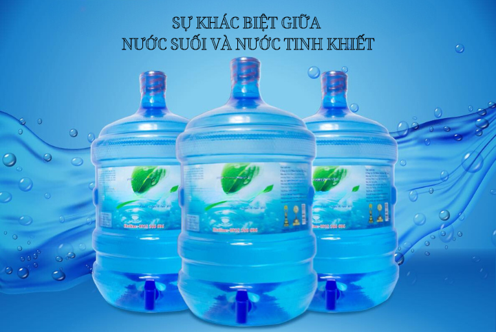 Sự khác biệt giữa nước suối và nước tinh khiết? 